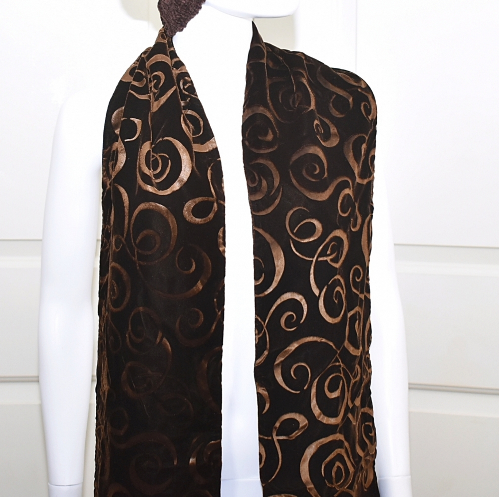 Vintage Handtruck Soho New York Velvet Scarf